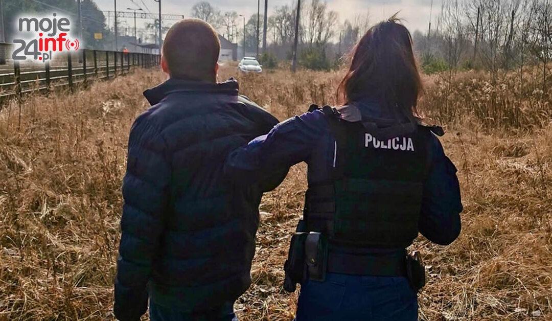 Policjantki uratowały mężczyznę siedzącego na torach – z naprzeciwka nadjeżdżał pociąg