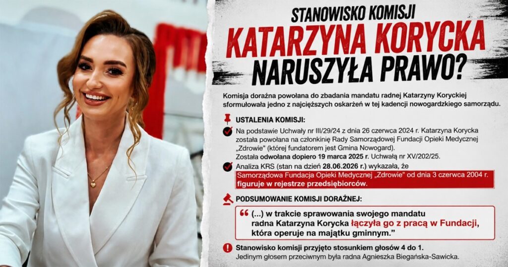 Czy radna Korycka straci mandat? Komisja dopatrzyła się w jej sprawie możliwego złamania prawa, radny Lubczyński może być spokojny!